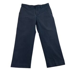 Savane Mens Classic‎ Fit Flat Front Pants Navy Blue Size 36x29